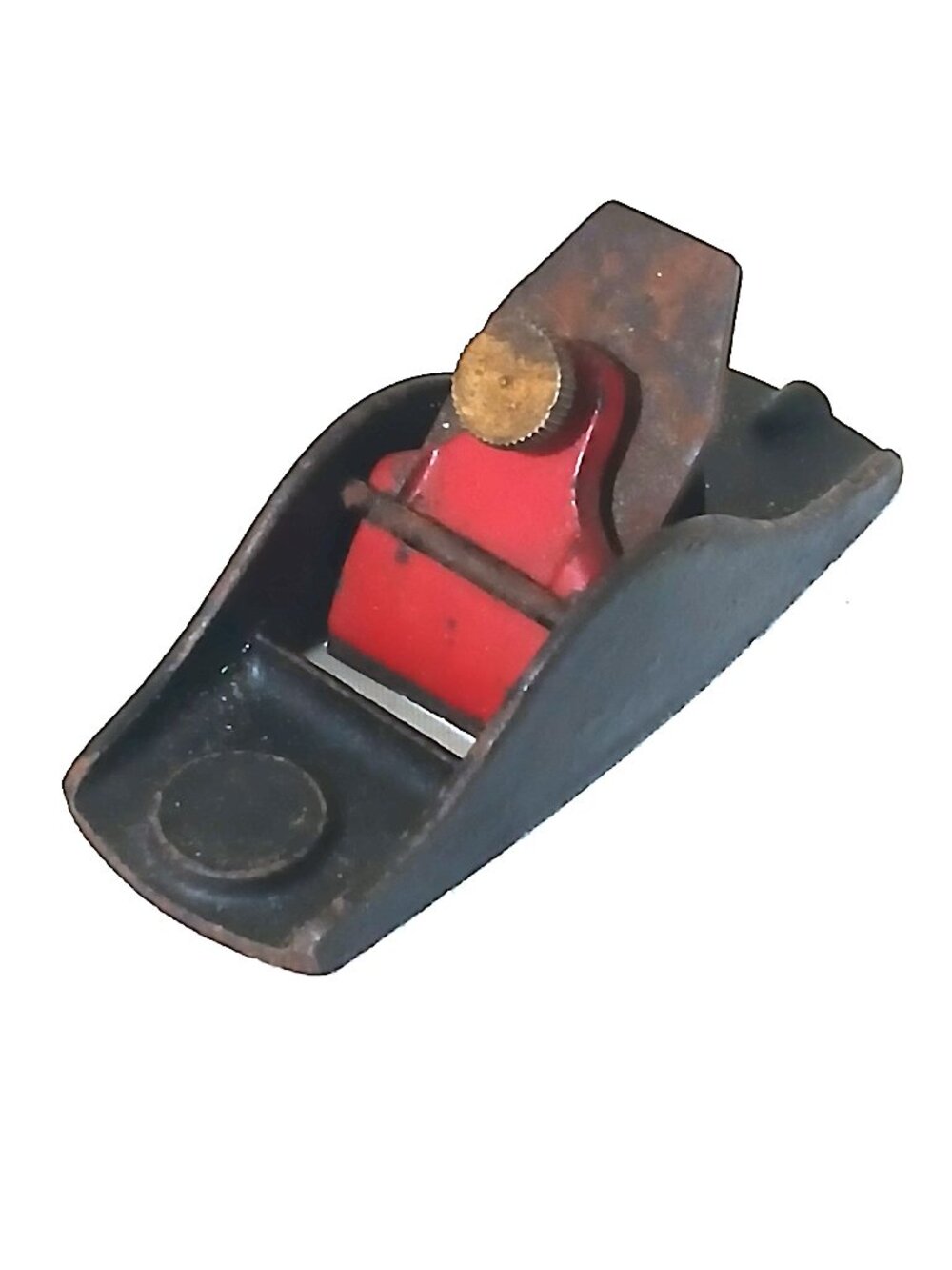 Vintage Miniature Block Plane Palm Plane Woodworking Tool 3.5" Cast Iron Adjusta